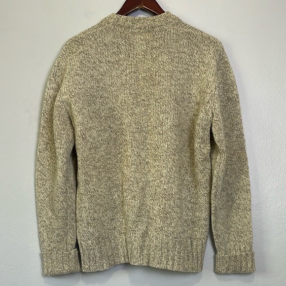 Woolrich Vintage Wool Blend Cable Knit Sweater Size L Women’s Crewneck Beige - Picture 3 of 16